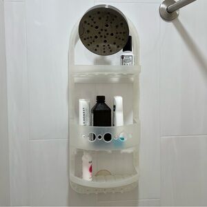 White 3-shelf Shower Caddy for over shower head